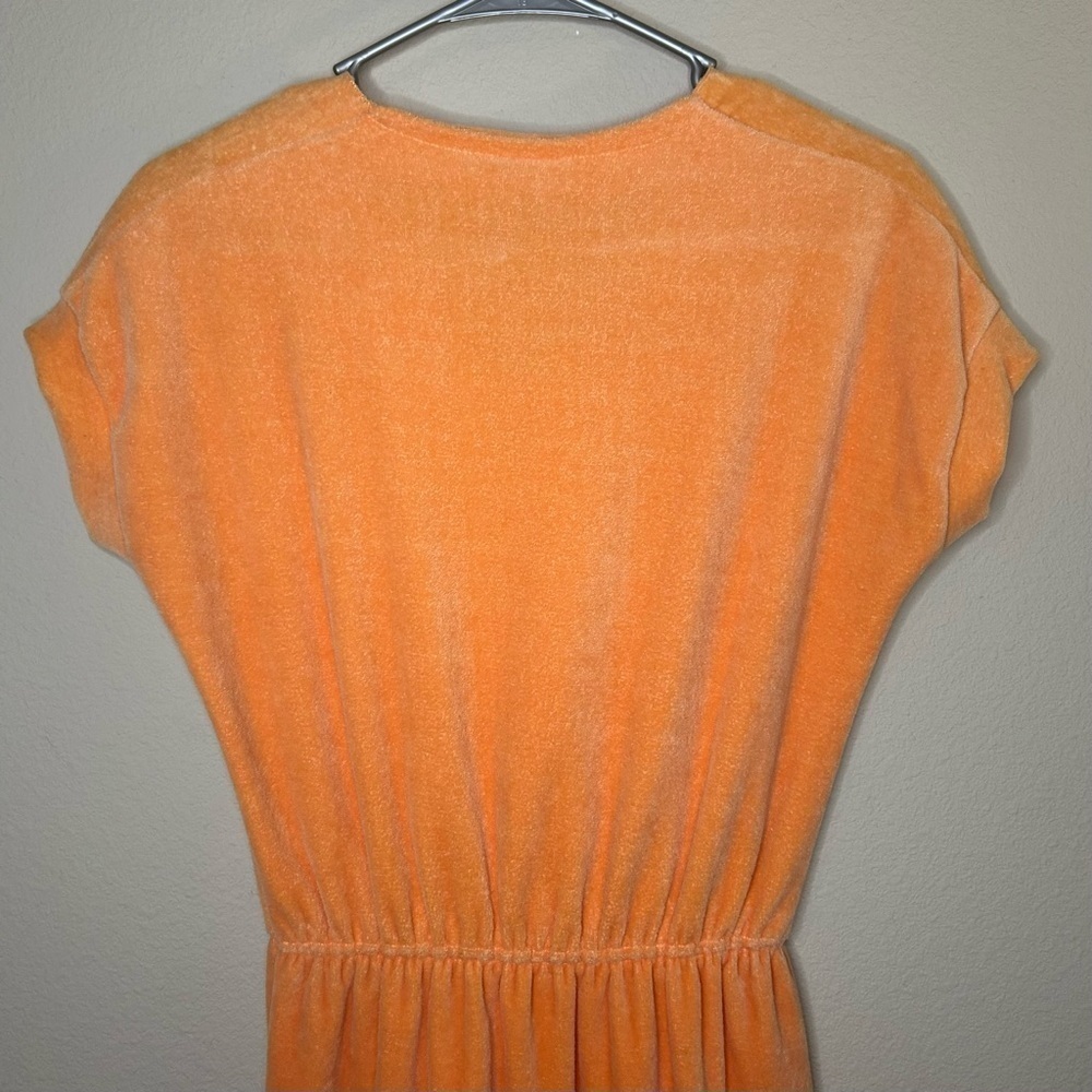 ILGWU Vintage 1970s Orange Velour Dress Ladies Garment Worker Union Collector - Picture 15 of 16